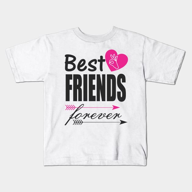 Best Friends Forever Kids T-Shirt by masu